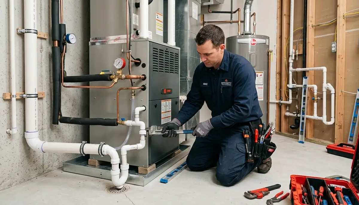 Expert plumber repairing water pipes in San Jose, CA for Five Star Cooling plumbing services